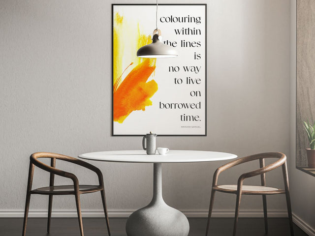 'Colouring within the lines' - Inspirational Wall Poster
